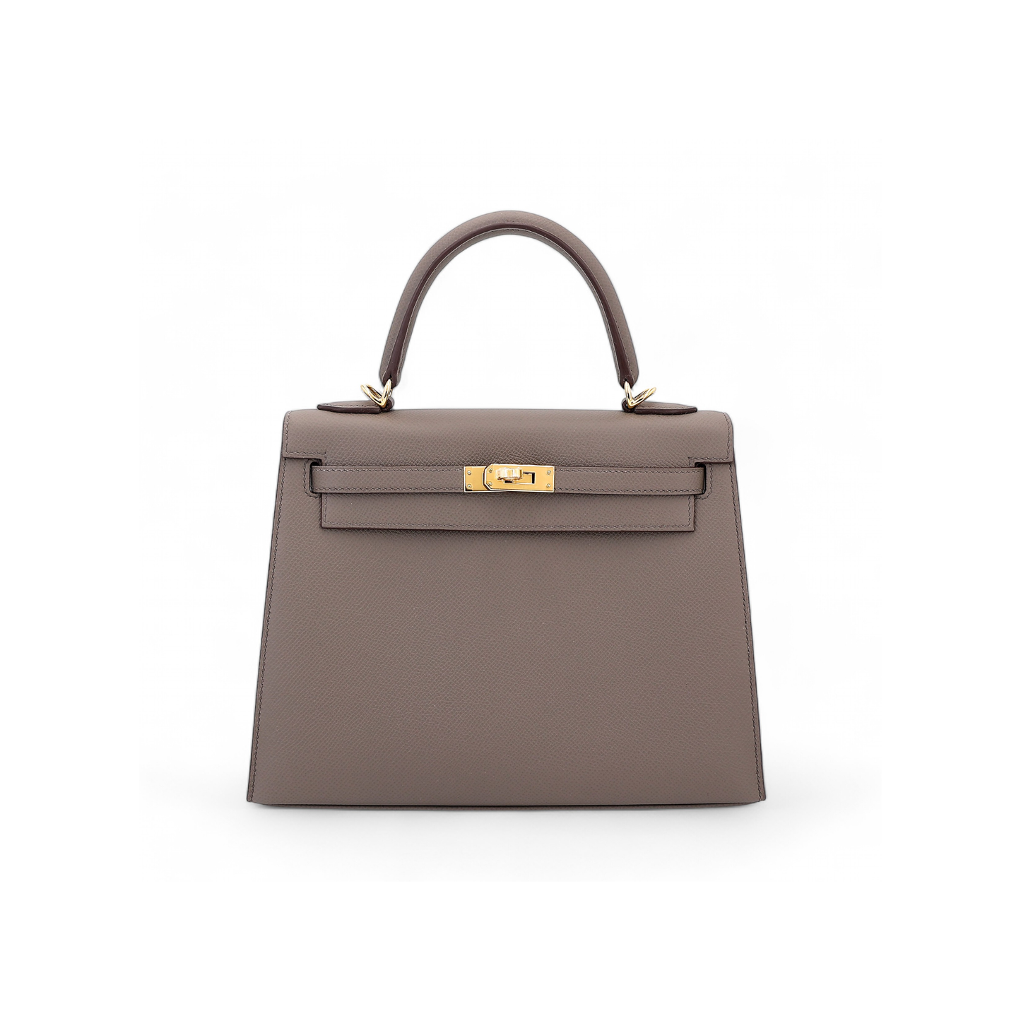Hermès Kelly 25 Sellier Etain Y Stamp
