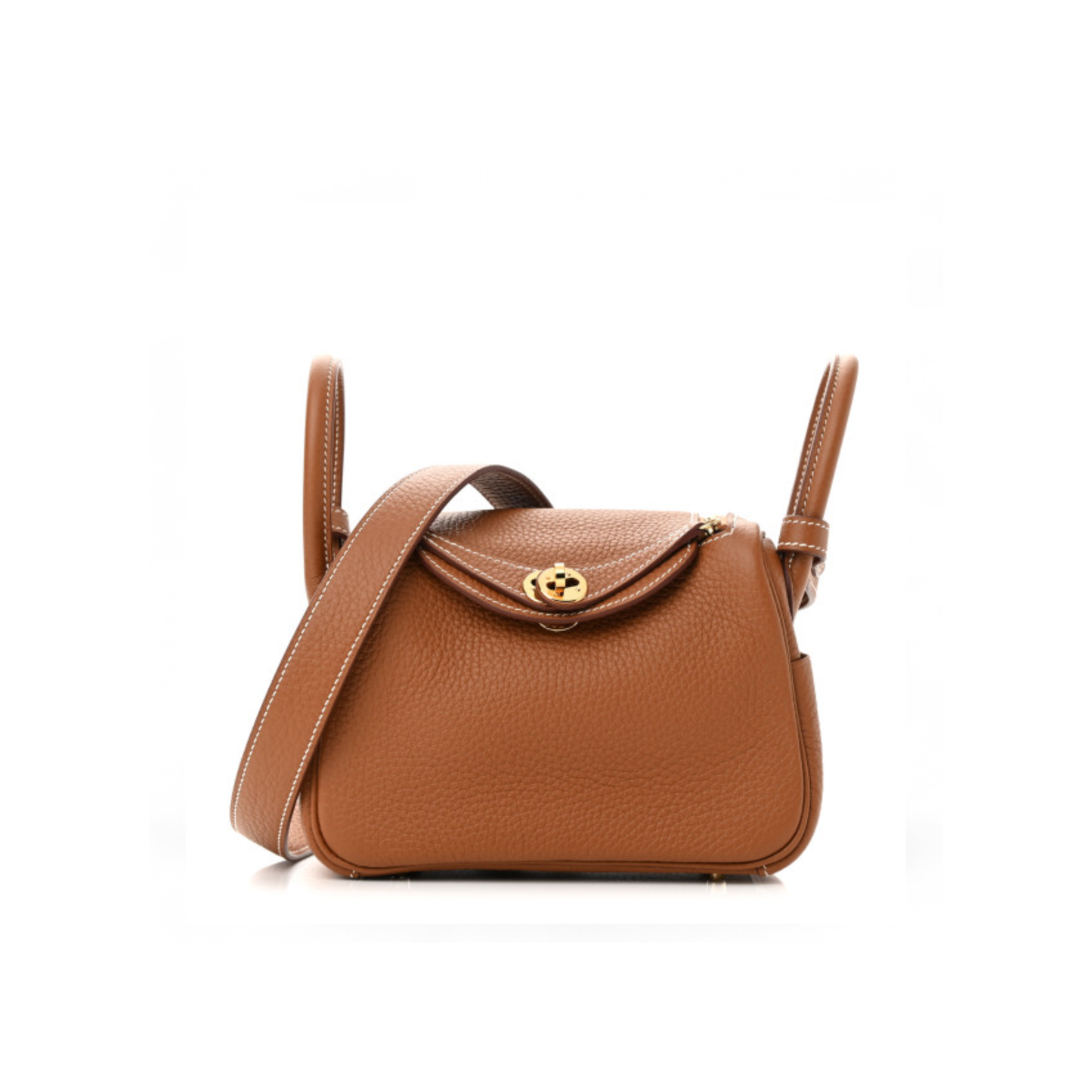 Hermès Lindy Mini Taurillon Clémence Gold Y Stamp