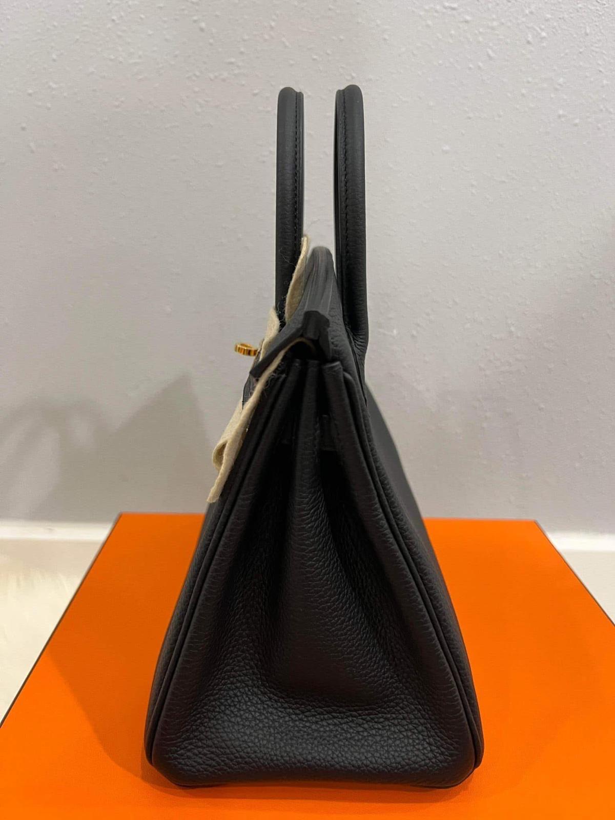 Hermès Birkin 25 Togo Noir B Stamp